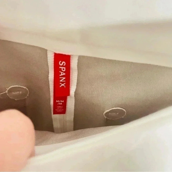 NEW SPANX On-the-Go Ankle Slim Straight Pant Ultimate Opacity Technology White - Picture 6 of 9